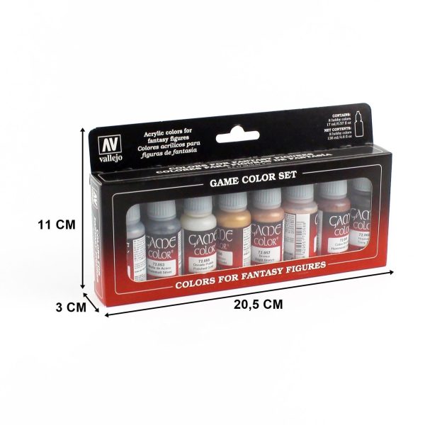 Vallejo 72303 8x18 ml. Metallic Colors - Görsel 3