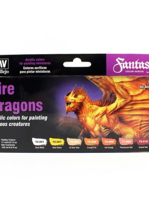 Vallejo 72312 8x18 ml. Fire Dragons by Angel Giraldez