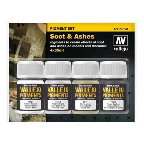 Vallejo 73193 4X35 ml. Soot & Ashes