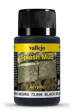 Vallejo 73806 40 ml. Black Çamur Lekesi Efekti Boyası