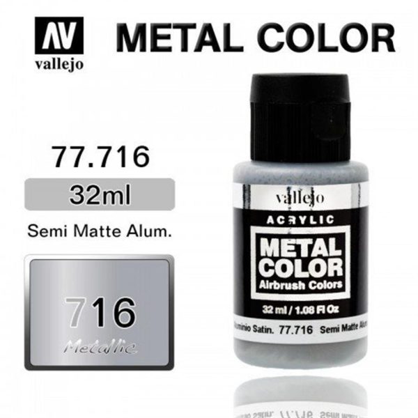 Vallejo 77716 32 ml. Semi Matte Aluminium