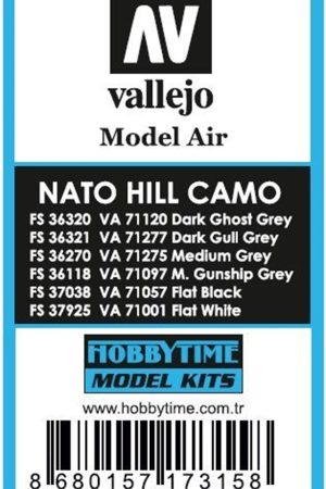 Hobbytime Vallejo Model Aır-Nato Hıll 2 Camo Boya Seti -6 Ad