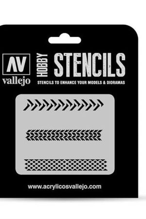 Vallejo ST-TX002 1/35 Tekerlek İzleri Desenli Esnek Boya Şablonu