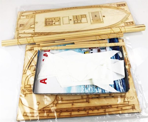 Türk Model 1/35 107 Vega Yelkenli, 87 cm. Ahşap Model Kiti - Görsel 4