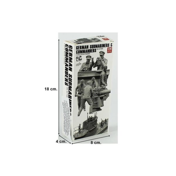 Border BR-002 1/35 Ölçek, Alman Denizaltı Personeli ve Komutanları Resin Figür Kiti, 6 Adet - Görsel 5