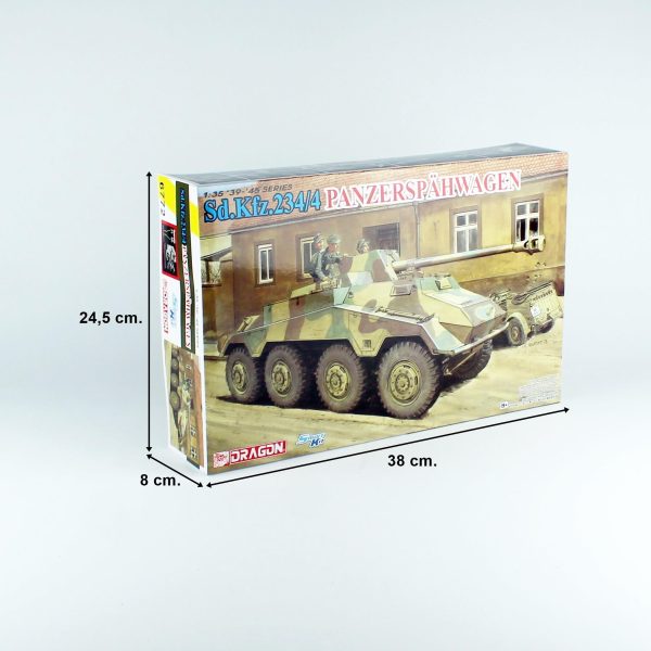 Dragon 6772 1/35 Ölçek, Sd.Kfz. 234/4 Zırhlı Keşif Aracı Plastik Model Kiti - Görsel 5