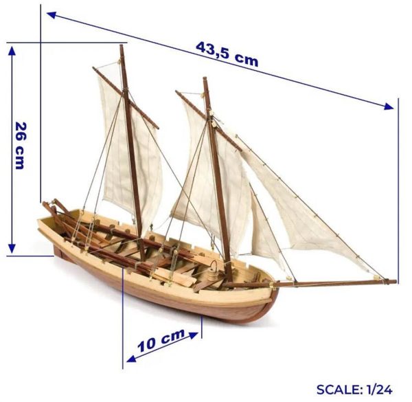 Occre 52003 1/24 Ölçek, Bounty Boat Yelkenli Tekne Ahşap Model Kiti - Görsel 4