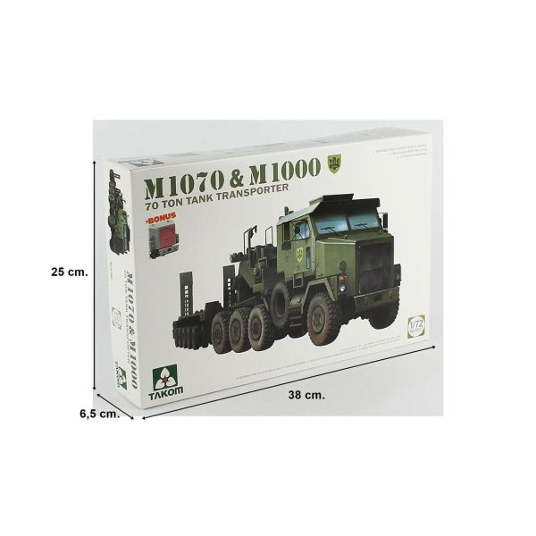 Takom 5021 1/72 Ölçek, M1070 Çekici ve M1000 Römorklu, 70 Ton Tank Taşıyıcı Plastik Model Kiti - Görsel 5