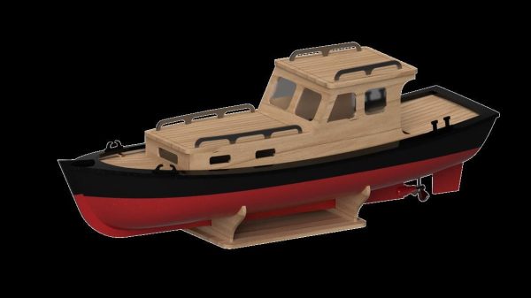 Türk Model 1/35 202 Kabinli Sandal, 18 cm. Ahşap Model Kiti - Görsel 3